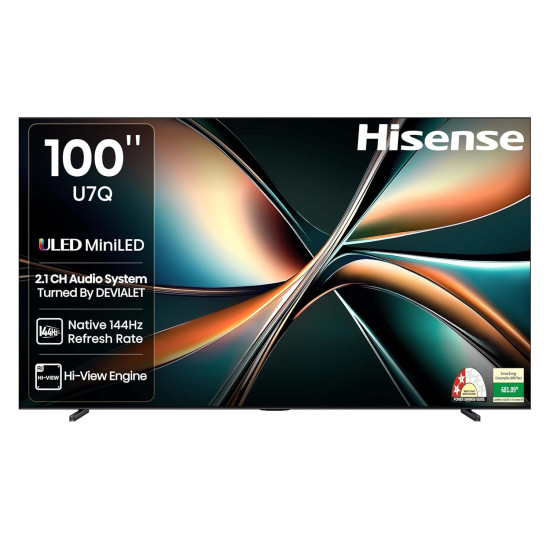 Hisense 100 inches U7Q Series 4K Ultra HD Smart QLED Mini LED TV 100U7Q Hisense 100 inches U7Q Series 4K Ultra HD Smart QLED Mini LED TV 100U7Q