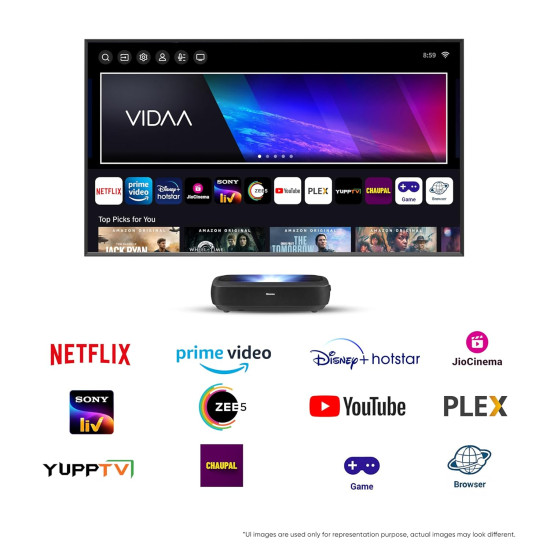 Hisense 120 inches Trichrom ALR 4K Laser Smart TV 120L9HE with VIDAA OS Hisense 120 inches Trichrom ALR 4K Laser Smart TV 120L9HE with VIDAA OS