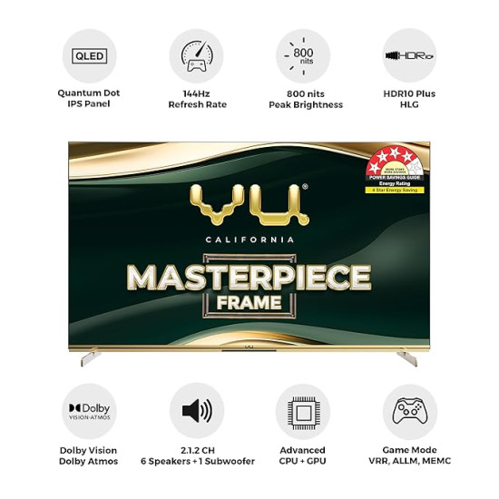 VU Masterpiece 75 inch 4K Armani Gold QLED TV VU Masterpiece 75 inch 4K Armani Gold QLED TV
